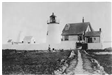 Black and White Light House Photo