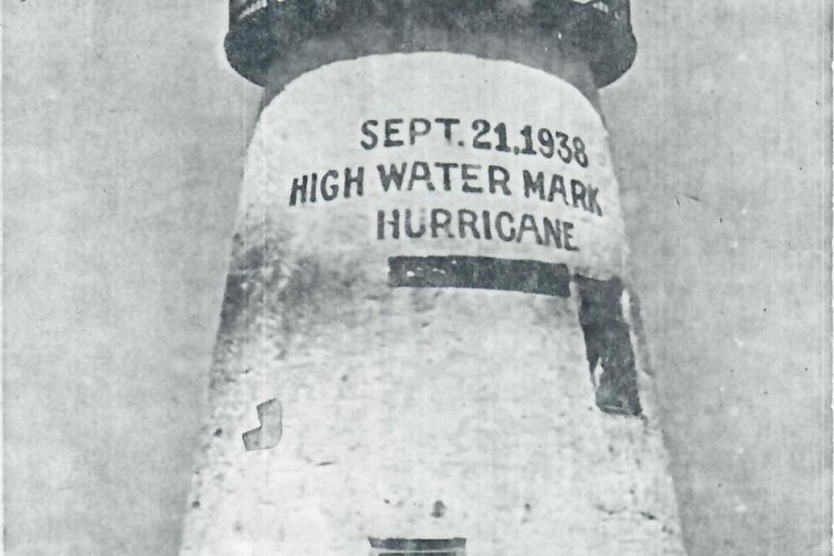 High Water Mark from 1938 Hurricane