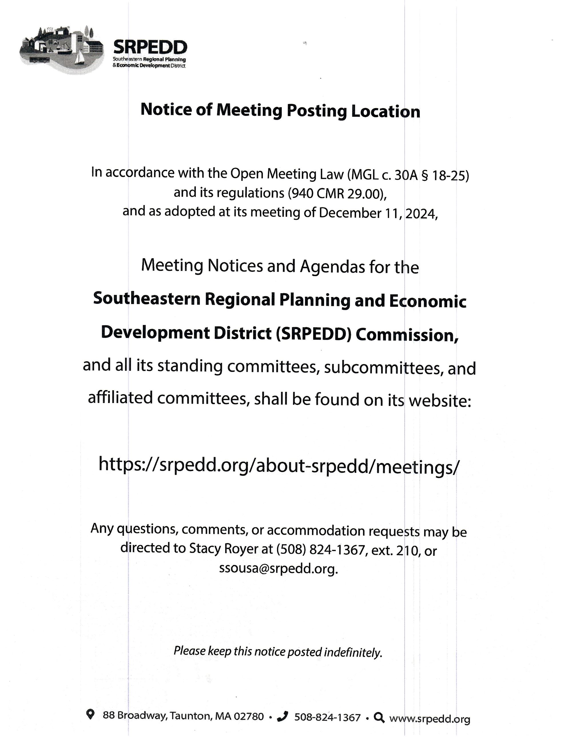 Southeastern Regional Planning and Economic Development District (SRPEDD)